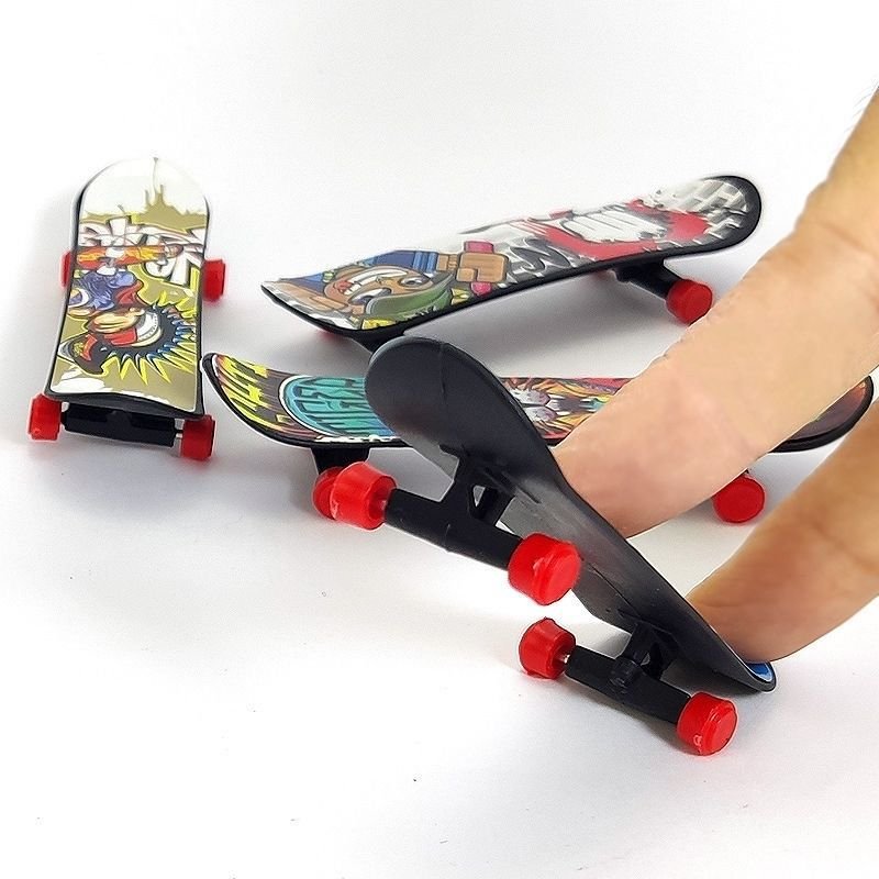 The mini-finger skater's idea of a little gift for a kid with a sharp-fingered, plastic skateboarded, hot-show toy