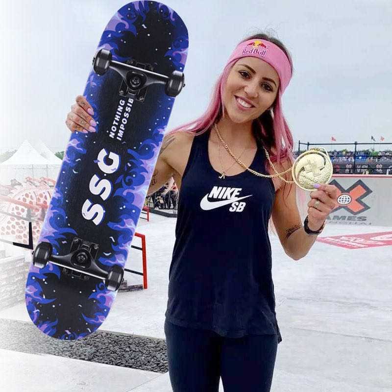 whisty's professional skateboard double-crossed adult boys and girls, four-wheeled road skating