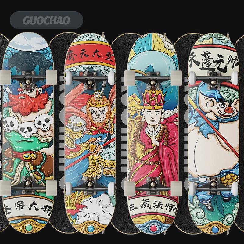 Six to 12 pairs of arcades for children, and four-wheeled skating for male and female beginners