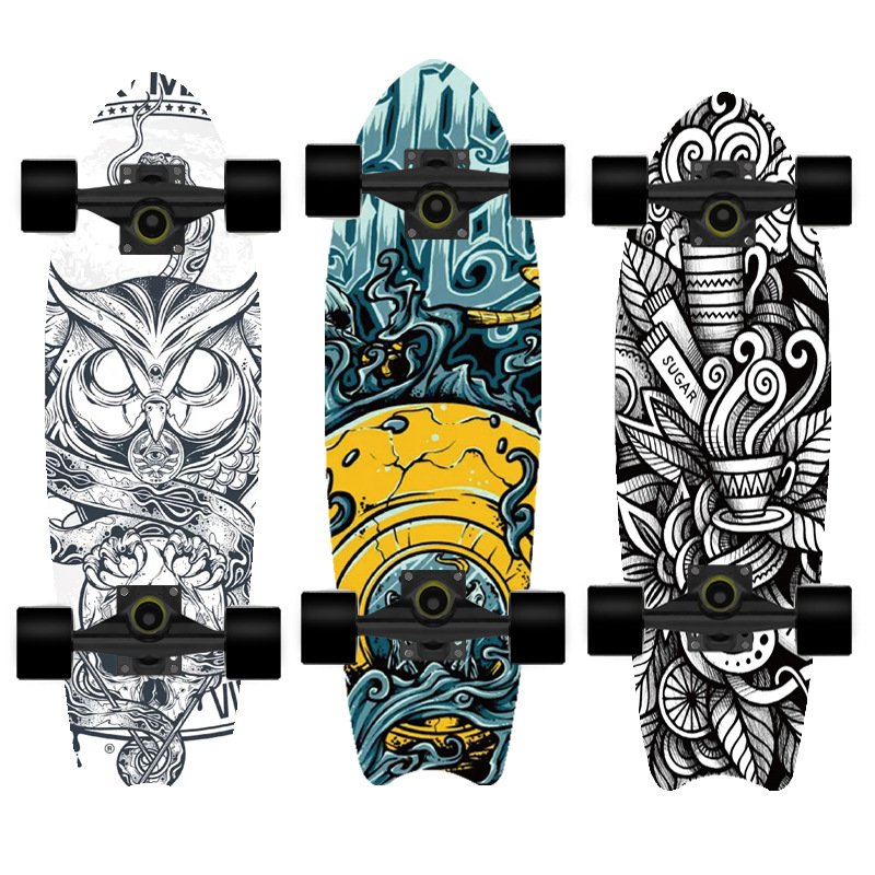 Fishboards swiped out the street, mammoth pedals, boys and girls first learned land surfboards