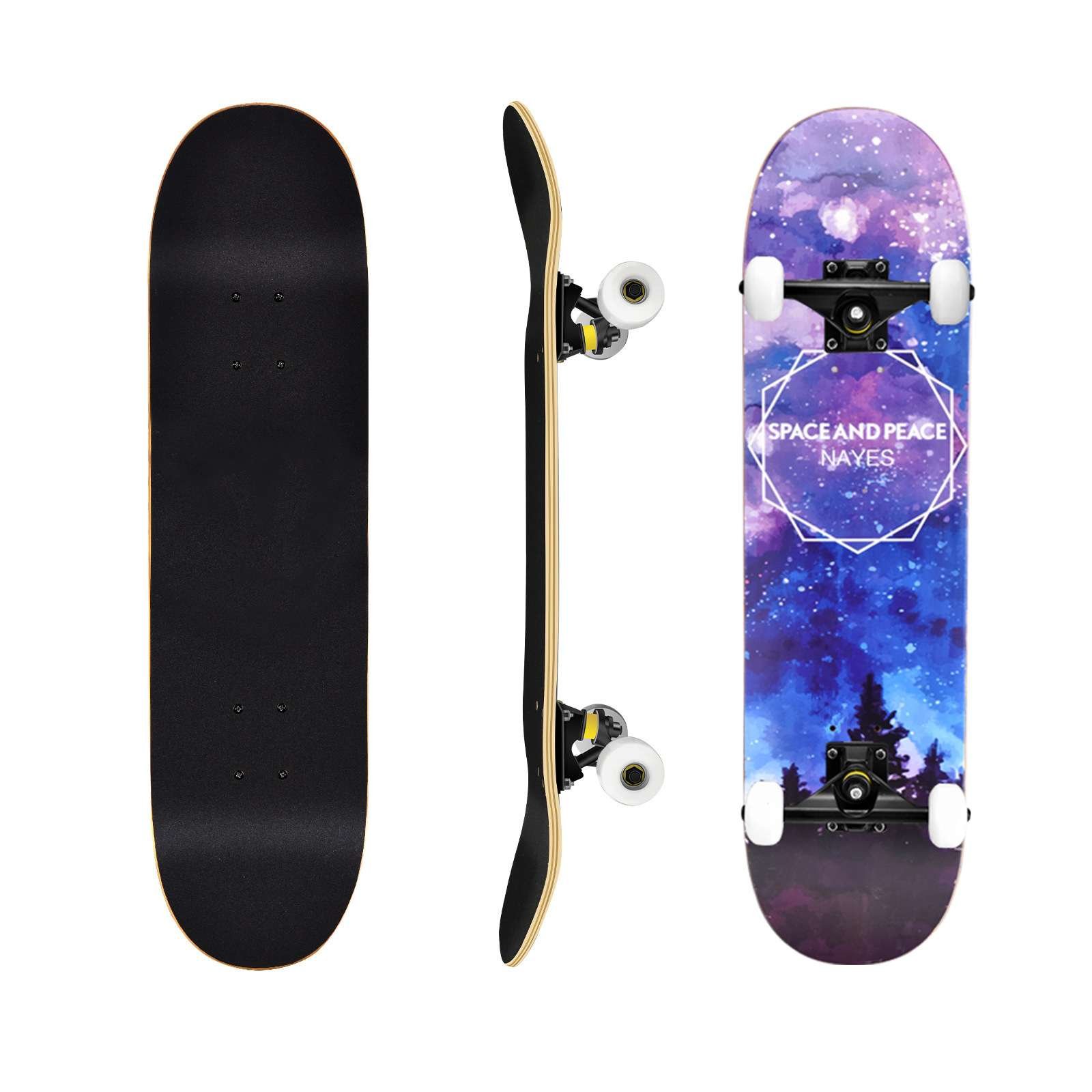 Thirty-one-inch maple dentboard, four-wheel skateboard professional