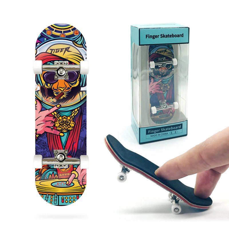 ALF SPECIALIZED MAPLE FINGER SLIPBOARD AXE BEARING MINI-FINGER DOUBLE-BARRELLED CHILDREN'S CREATIVE TOY GIFT CUSTOMIZED