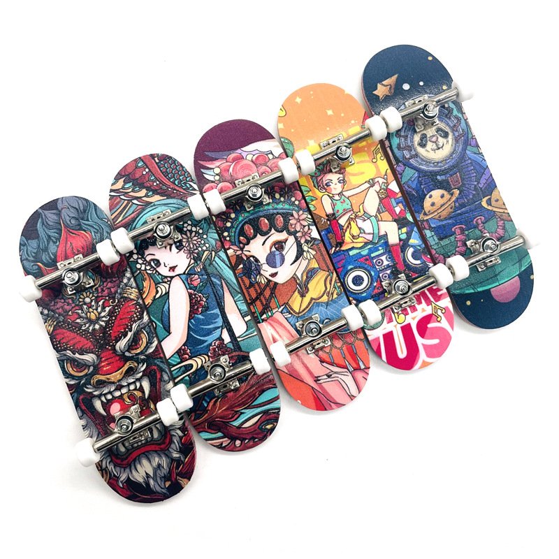ALF SPECIALIZED MAPLE FINGER SLIPBOARD AXE BEARING MINI-FINGER DOUBLE-BARRELLED CHILDREN'S CREATIVE TOY GIFT CUSTOMIZED