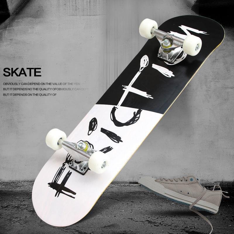 Skiboard 12-18-year-old professional skateboard beginner, adult male, female and adolescent, four-wheeled double-tricker