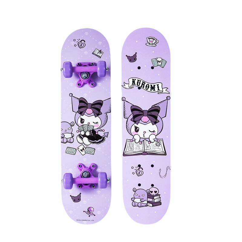 Skull children's 6-12-year-old girl, three-gull skater beginner, four-wheel double-barrelled toy outdoors