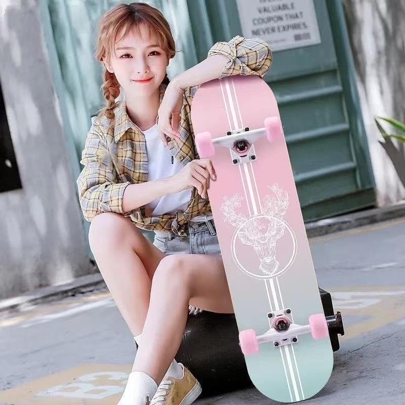Four-wheeled double-board girls, 5-18 years old, and a scooter scooter-scooter boy