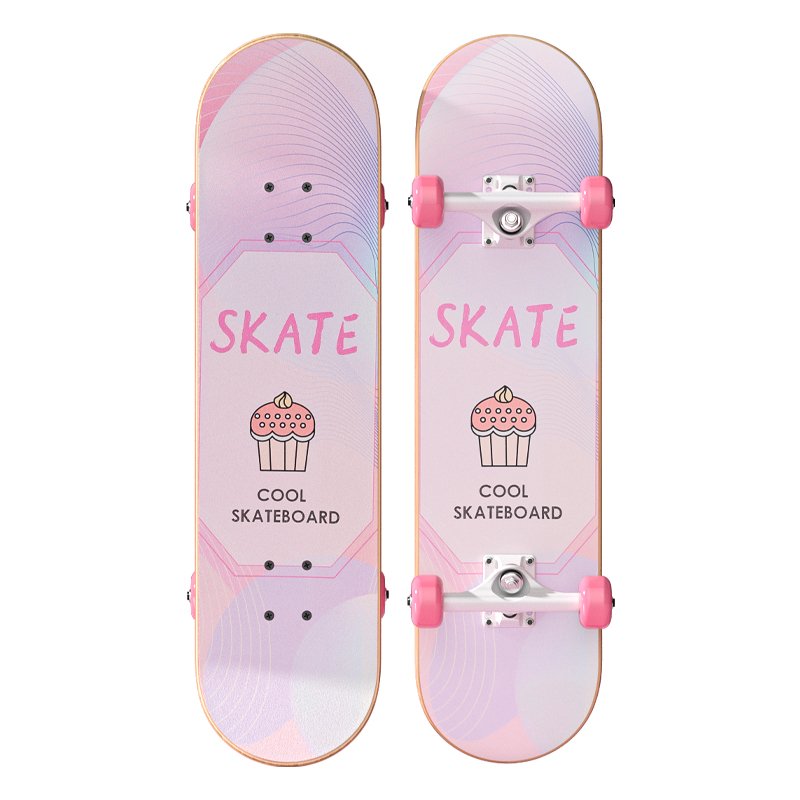 Four-wheel skateboards for male and female beginners and a professional skater for adults aged 6-18