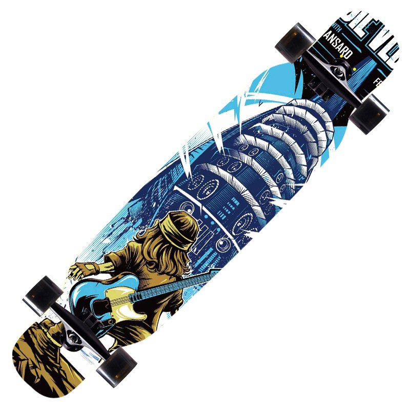 42-inch long road skateboard cruiser, four-wheeled chinese maple skateboard, longboard youth