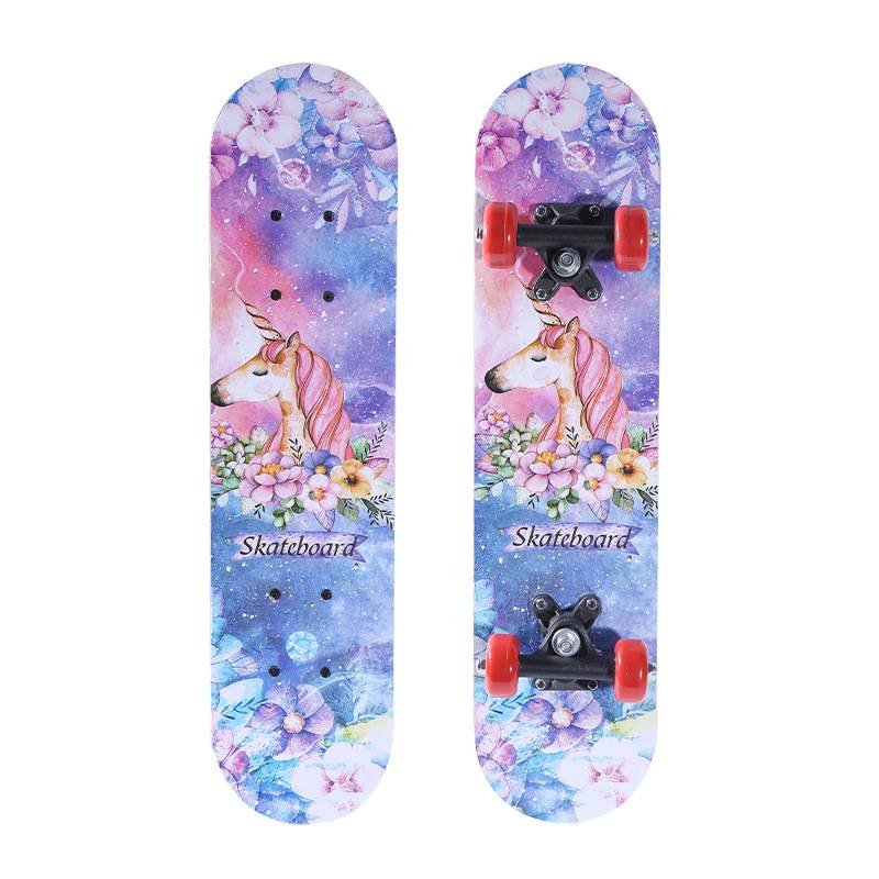 Four-wheel skateboard boys, girls and boys, two-barrel skateboards