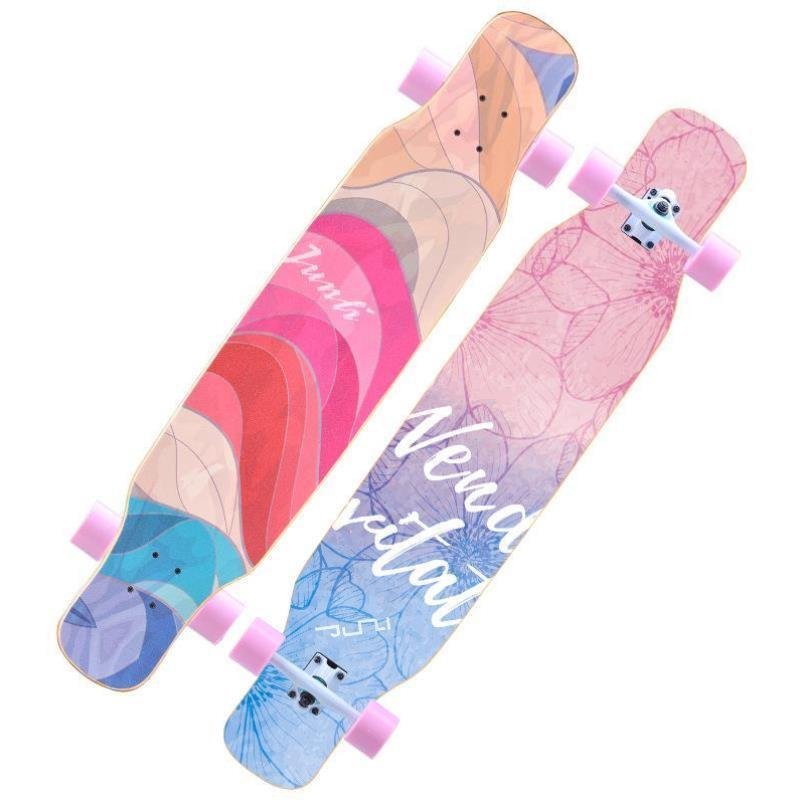 ♪ Long-boarded, adult four-wheeled, male and female ♪ ♪ Double-trip scholar road brush ♪