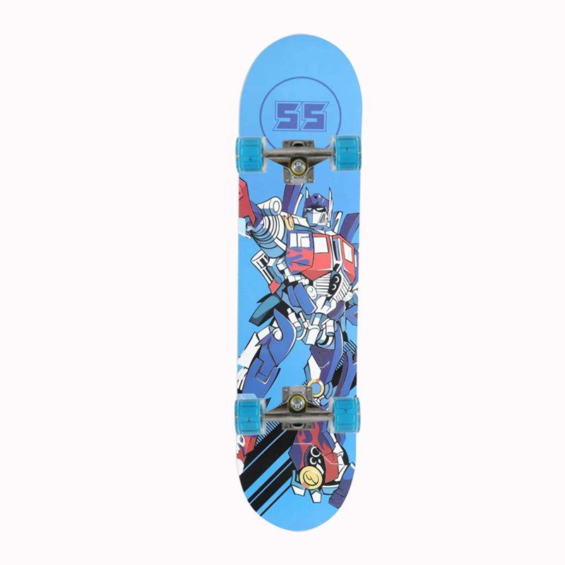 Four-wheel skateboard beginners, boys and girls 6-12 years old, two-barrel-board professional board panel wheel