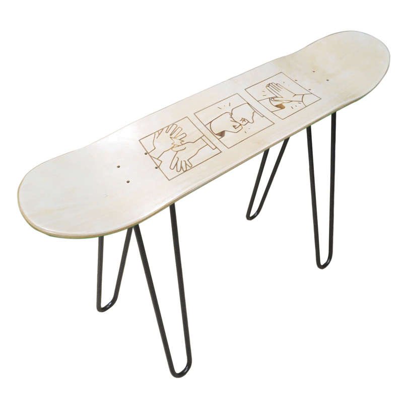 Skid stools, stools, skates chairs, iron stools, maple slabs