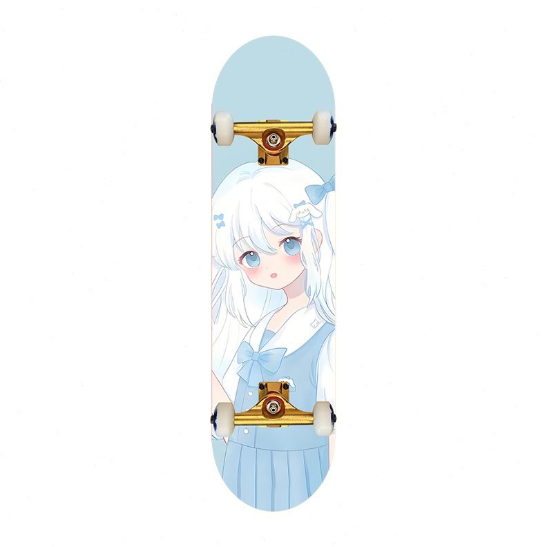Specialized skateboards beginners, girls and young adults, with a four-wheeler skating