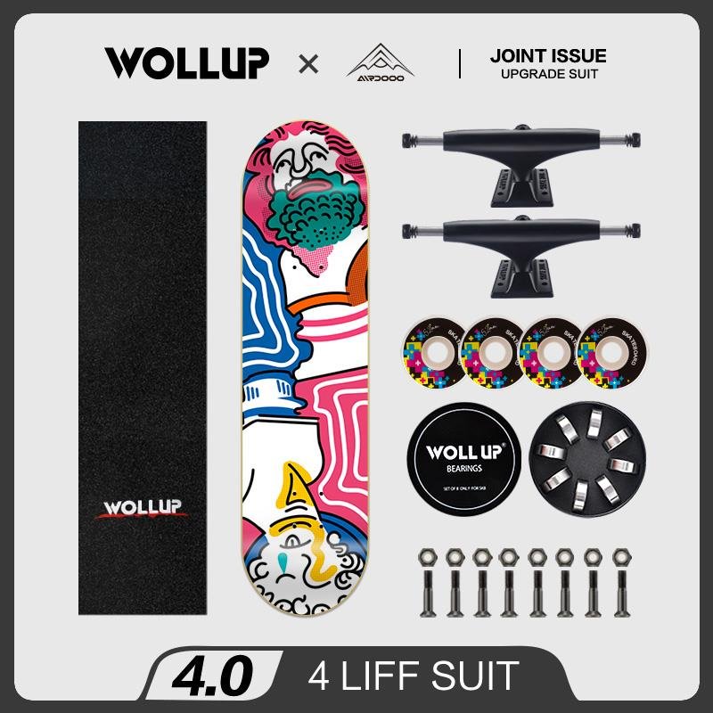 Four-wheel limit for girls and boys of both sexes in the WOLLUP skateboards