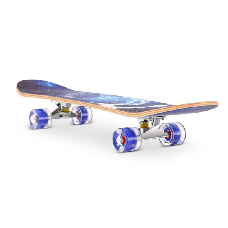 Two-barrelled adult skating four-wheel skating skateboards for skating young boys and girls