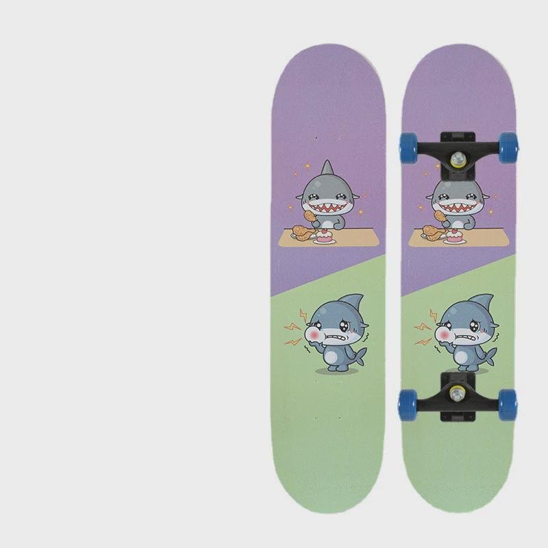 Cute cartoon series of four-wheel skateboard pioneers