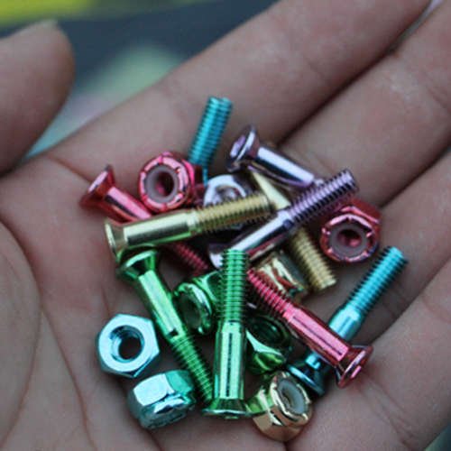 Specialized skateboards, two-coloured longboards, six-point screwdrivers in a trap