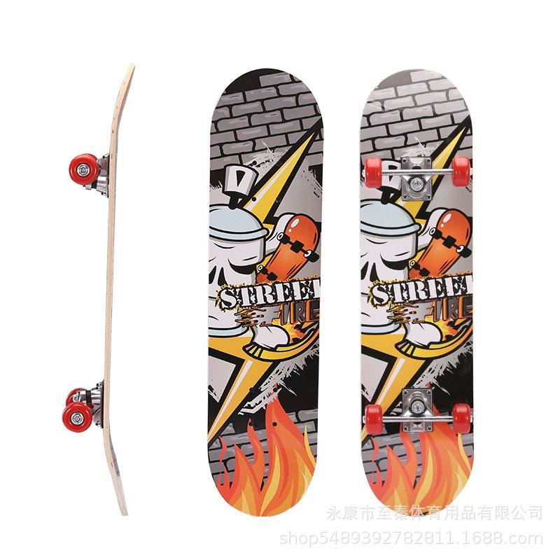 kid maple teen four skateboard, double-scratch, double-scatter 3108 scateboard