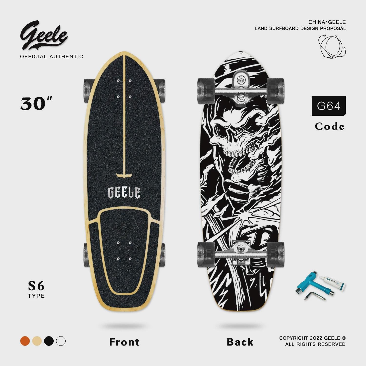 NEWMAN'S 30-INCH ADULT ROADBOARD FREE OF S6 SPRING BRIDGE GIRLS' LAND SURFER