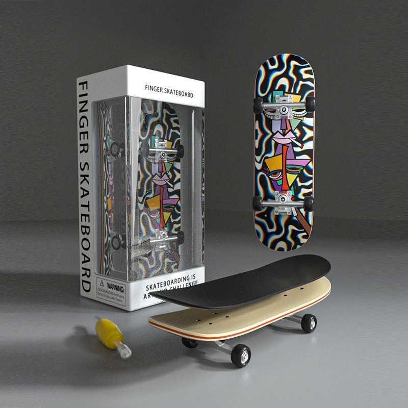 Cross-border Russian-exploited Amazonian finger skateboard toy, five layers of maple alloy