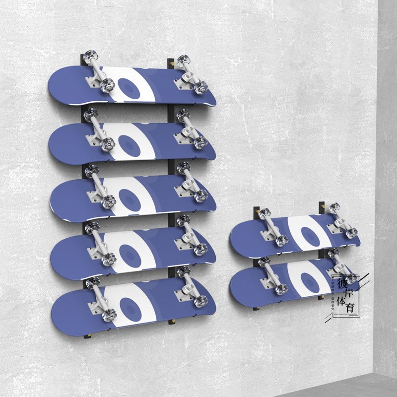The skateboard shows how the shelf's retrospect is set to show the board's retrospect