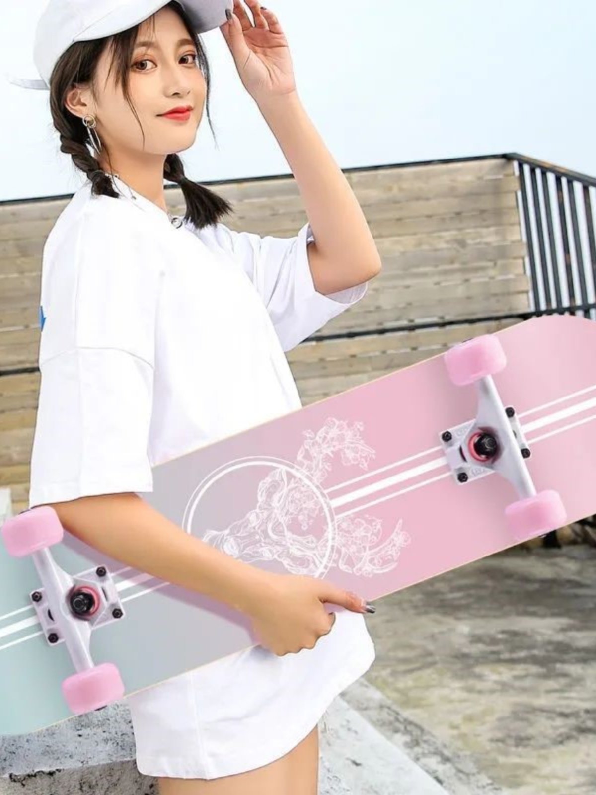 Dicannon, 5-18 years old, four-wheel double skateboard girl, first-class scooter kid