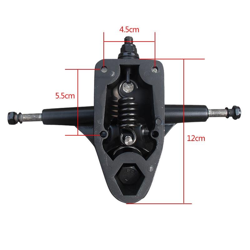 Four-wheel skateboard 6.25 inches turn to the spring of the spring to avoid the earthquake and retrofit the bridge
