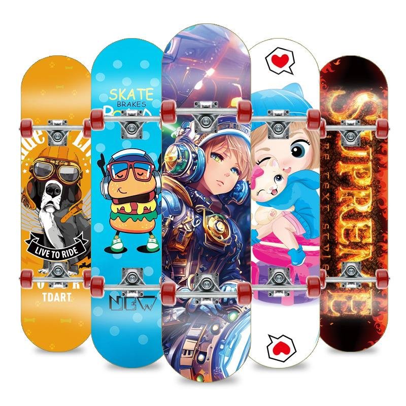 four-wheel skater 3108 for schoolgirls and teenage girls, 80cm ton double-barrel