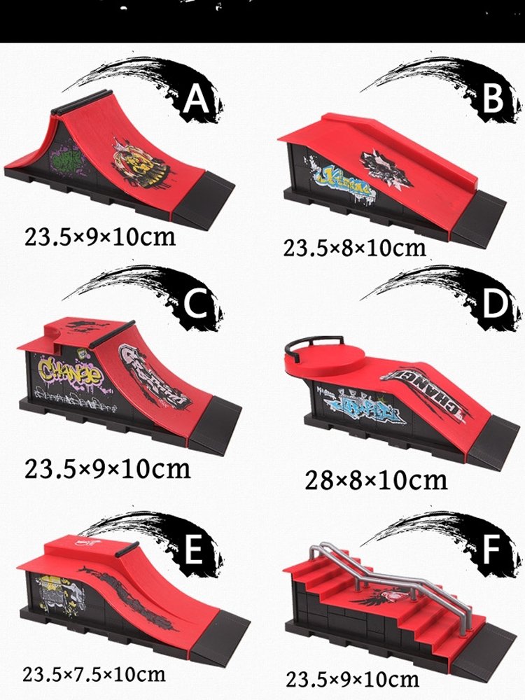 Finger skateboard model site scene scenery park, new novelty creative room sports assembly toy assembly
