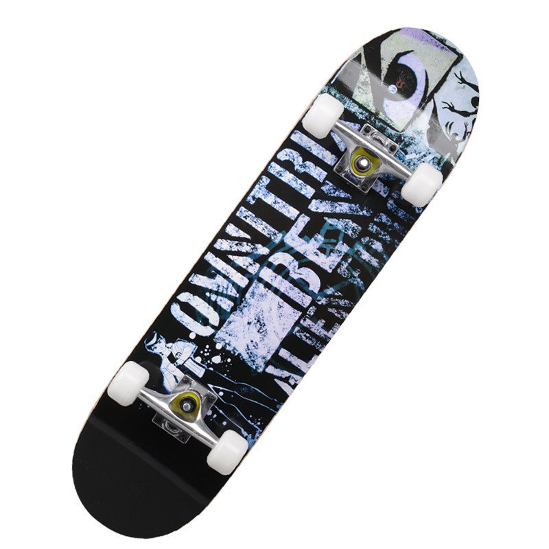 A four-wheel skateboard beginner's professional edition of a children's and boys' and girls' maple-pain-pain-pain-pain-pain-pain-past-a-basket