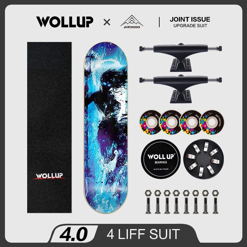 Four-wheel limit for girls and boys of both sexes in the WOLLUP skateboards