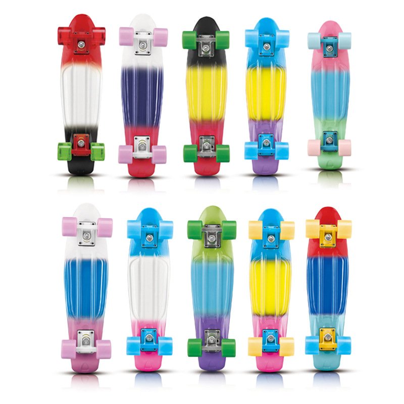 Small fishboards, single skateboards, fish-type plastic skateboards, four-wheel-colored swabs, kids skateboards