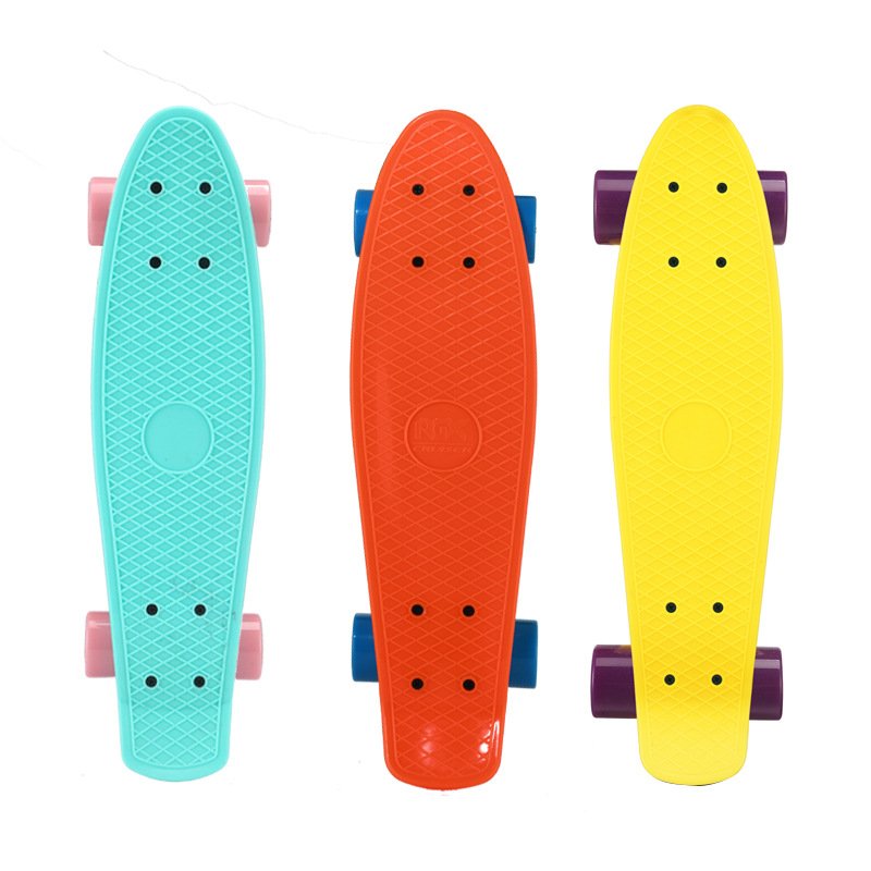 Small fishboards, single skateboards, fish-type plastic skateboards, four-wheel-colored swabs, kids skateboards
