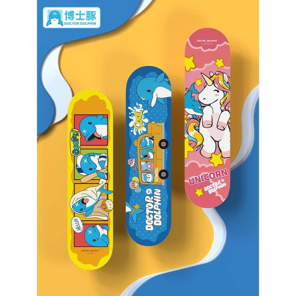 Dr. Dolphin's Boy Skiker Dynamics Board for 4-9-year-old boys and girls with four-wheeler skating toys