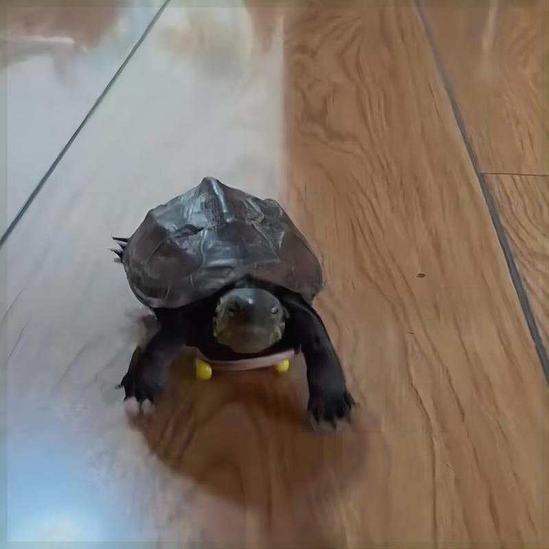A tortoise-specific little skater, a plastic alloy finger skater