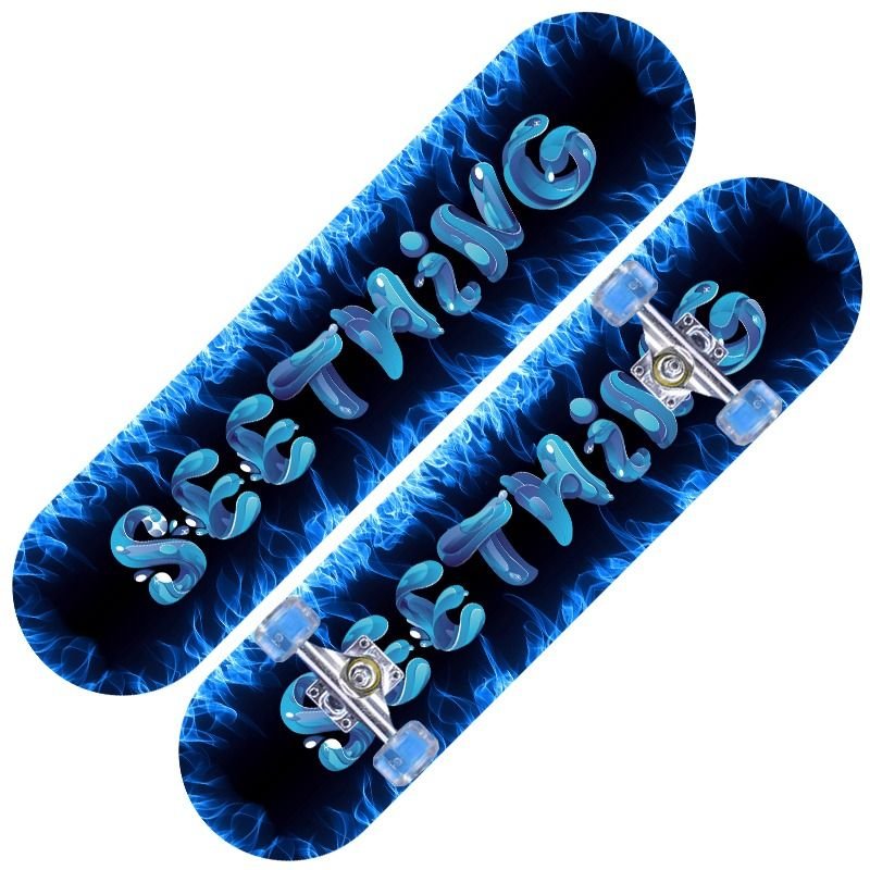 Boys and girls on night skateboards for four-wheeler young children aged 2-3-6-12