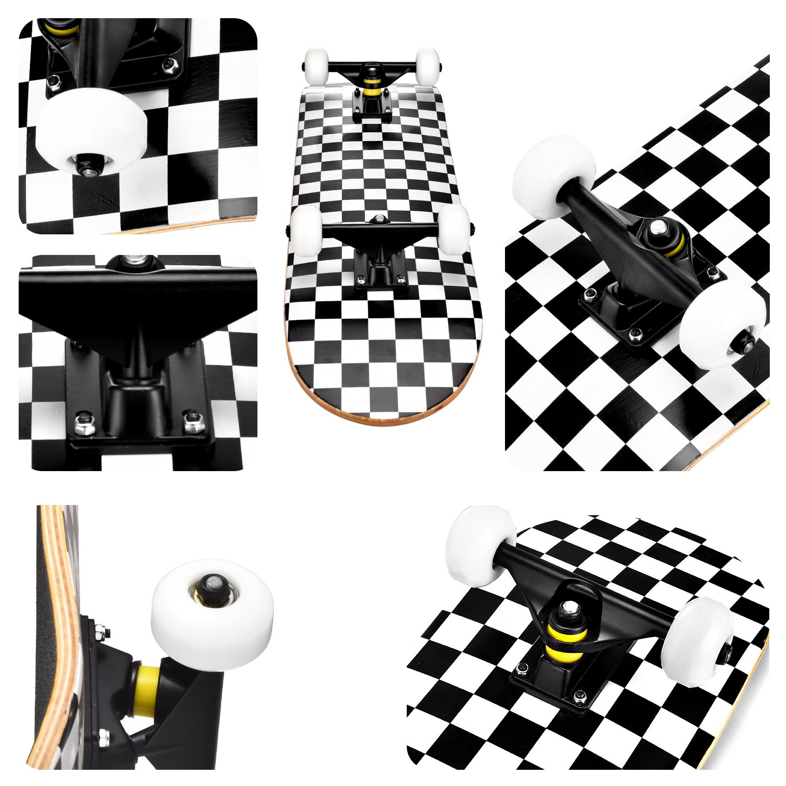 decanonon 31 inches of maple dent skateboard, four-wheel skateboard professional, adult double-sliding