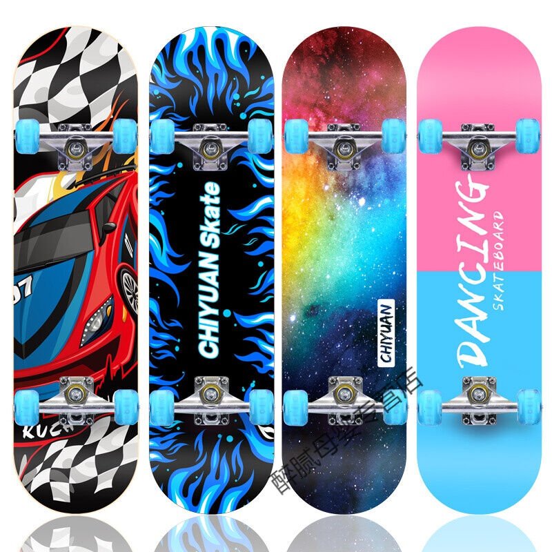 SKIBOARDS BEGINNERS AGED 6-12, 8-9-10, MALE F, AND ADULT CHILDREN, ONE-LEGGED, FOUR-WHEELED SKATEBOARDS
