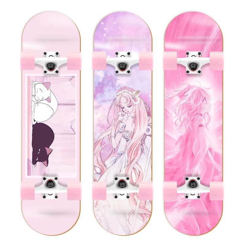 Skiker beginner, girls, kids, street brusher, double-trip beginner, girl skater