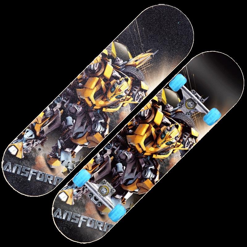 Children's four-wheel skateboard beginners, boys and girls aged 3-6-12 and over, 8-10 skateboards and 14 professional skateboards