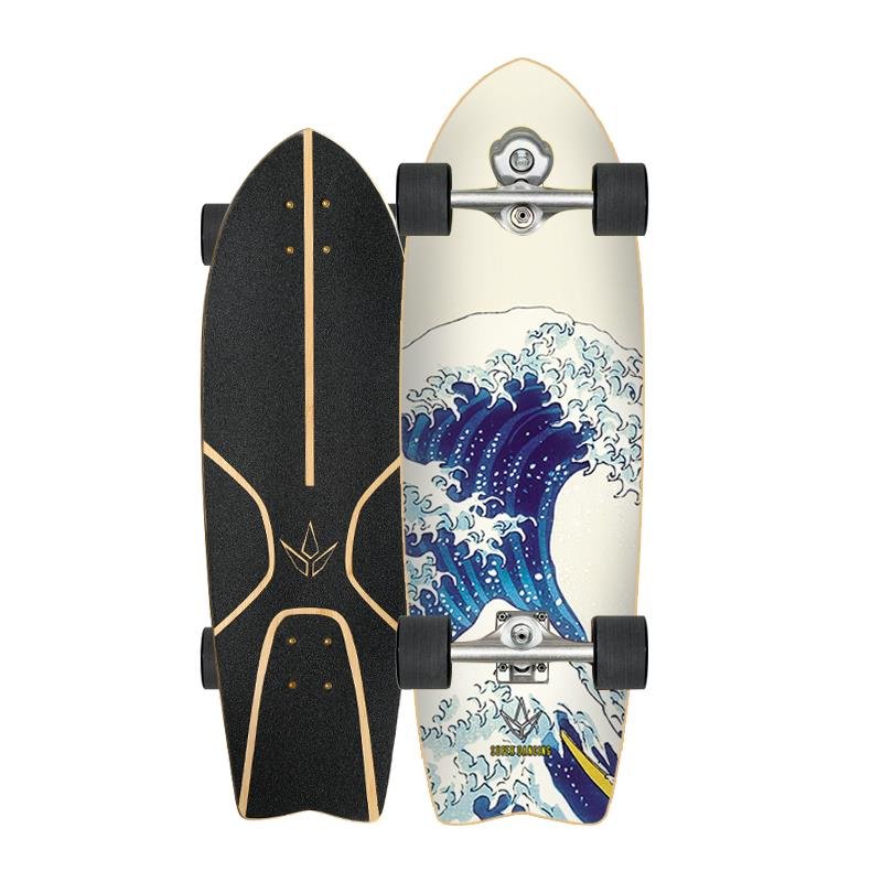 RARE ANT LAND SURFBOARD S5 32-INCH SKATEBOARD TRAINING IN CARBON-COATED BAMBOO SLAB 5.0