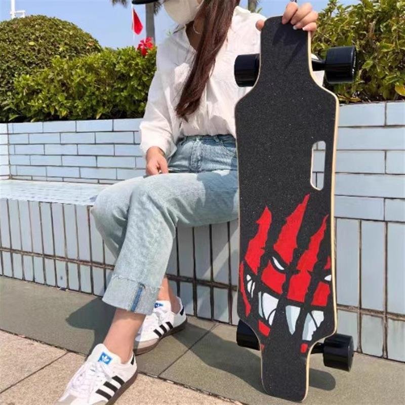 An electric skater, four-wheeler scholar, double-drive adult skater