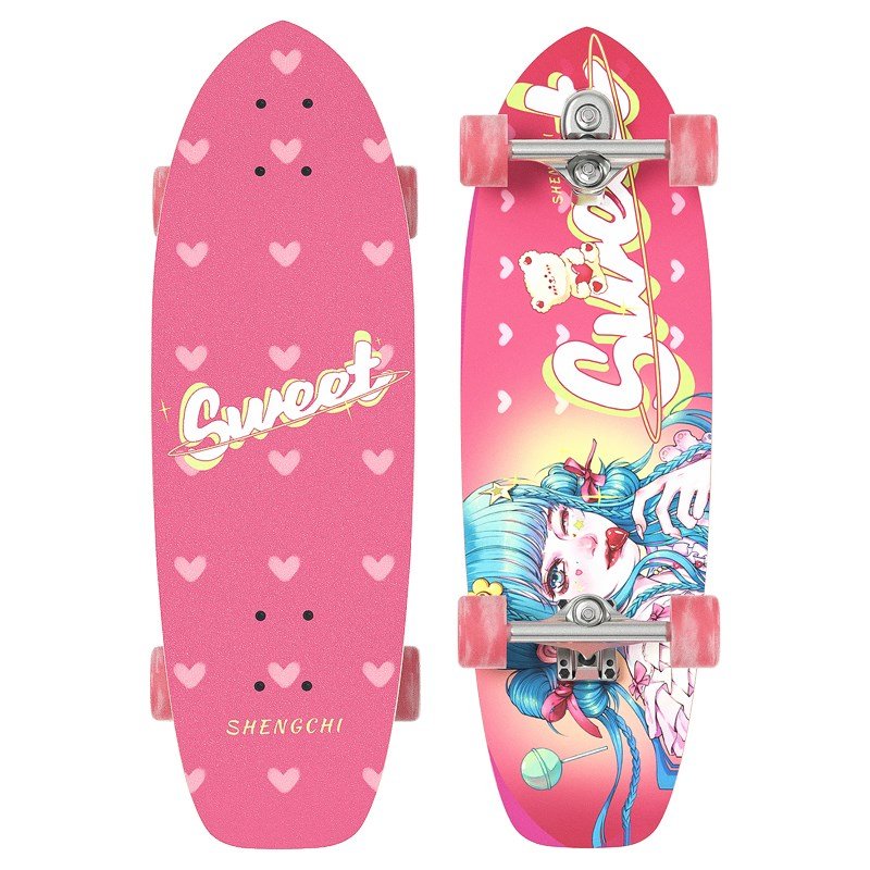 CHILDREN'S LAND SURFBOARD BEGINNERS, ADULT ROLLER-AND-TURNER, 6J-12, LAND FREE SKATEBOARD