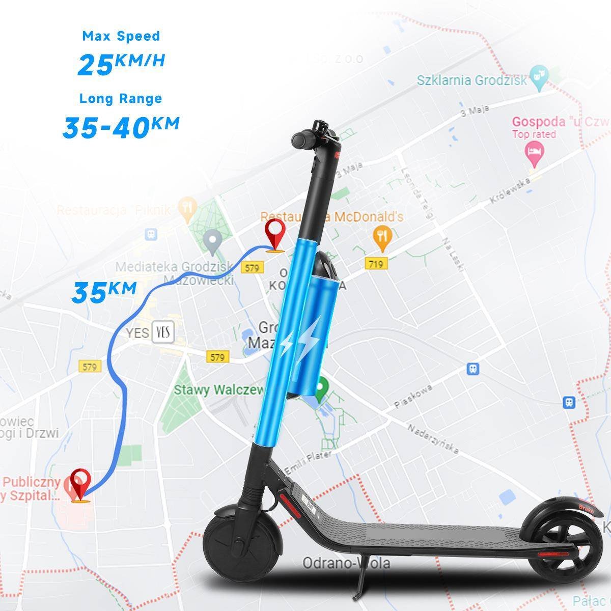 THE ELECTRIC SKATEBOARD IS CLOSED TO 8-INCH ES4