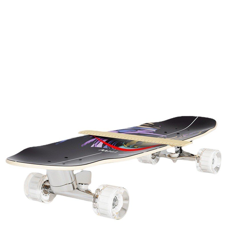 Land surfboard children's beginners, adults, four-wheeled skateboards on the street
