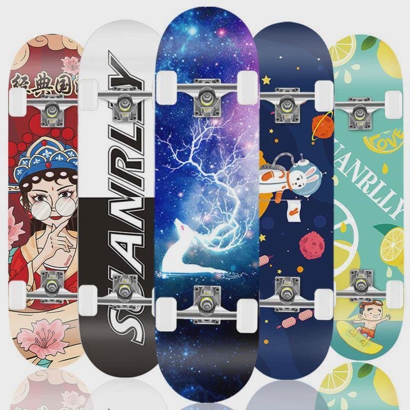 A first-year-old, four-wheeler, adult, male and female, and adolescent, professional skateboarding and skating