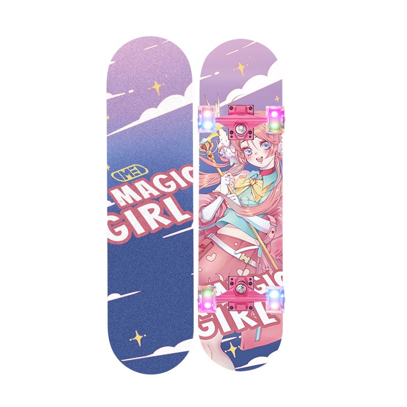 Four-wheel-drive skating carts 6-12 years of age for professional skateboard beginners and adult girls and teenagers