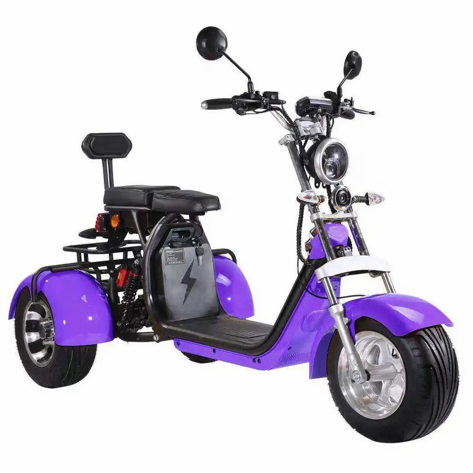 2024 New Electric Scooters For Men 2000W E-Bike 10 Inch Big Wheel Citycoco electric tricycle scooter peugeot thweer 50cc