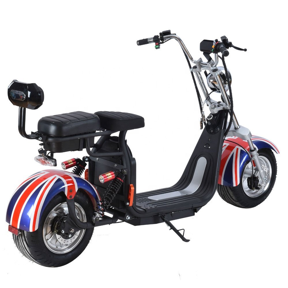 Citycoco 1500/2000w 2019 New Model Wide Alu Alloy Wheel Scooter Electric Off Road 2 seat Motorcycle Scooter Spare Parts