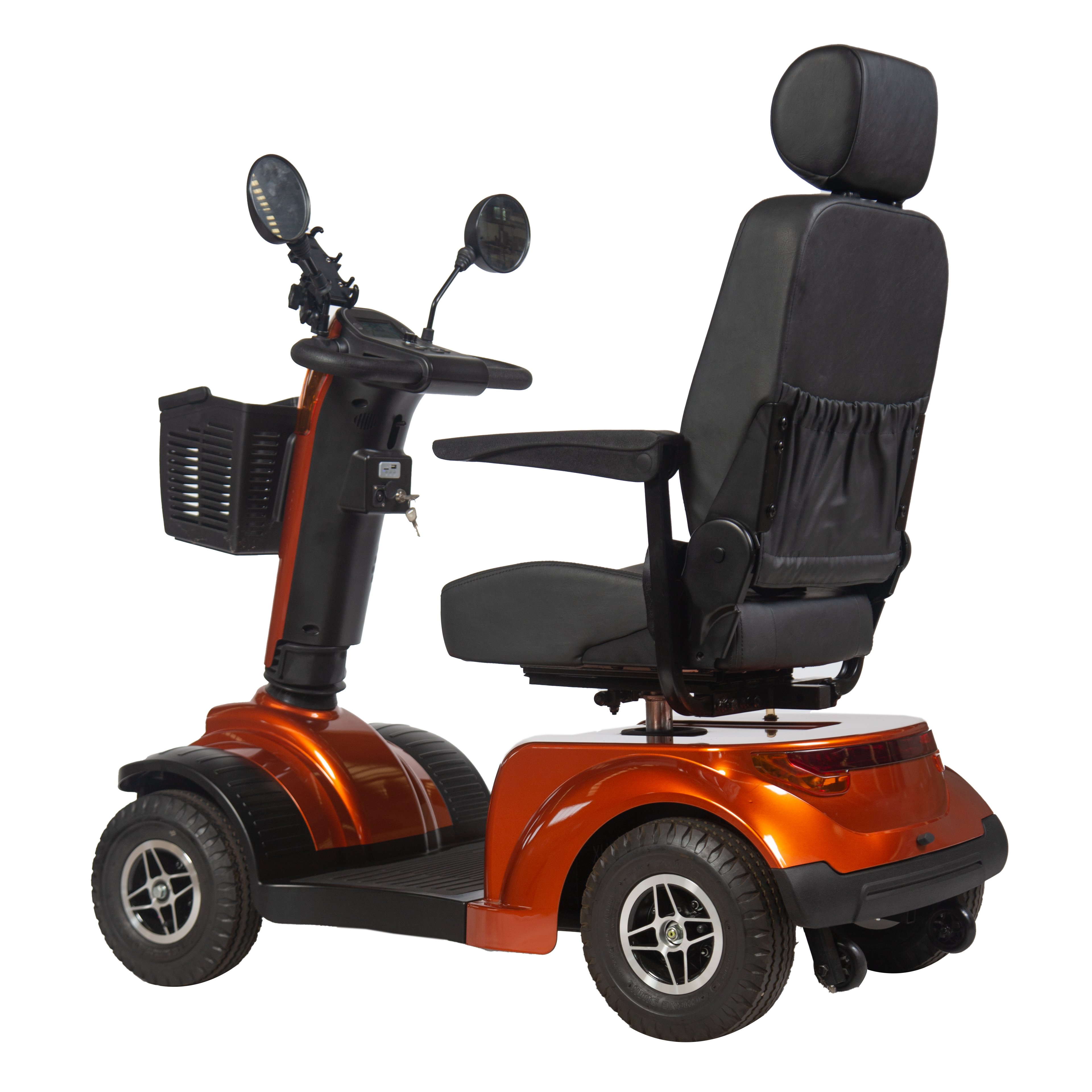 Middle size 4 wheel Electric Handicap Mobility Folding Scooter With Adjustable Seat for disabled elderly people